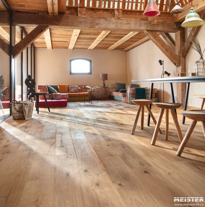 Паркетная доска Meister Дуб Витал Бакеральм 8834 в интерьере