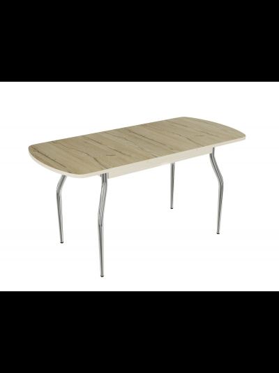 Стол кухонный раздвижной "Пластиковый", подстолье Изогнутое, разные цвета