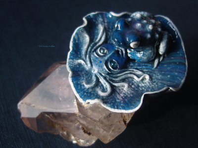 "Сулу, Царевна Морской Пучины", кольцо-лягушка (скульптурная миниатюра)