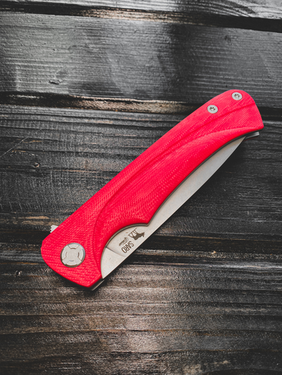 Складной нож Чиж плюс сталь К 110, рукоять G10, цвет красный