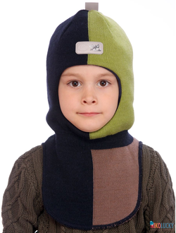 Шапка-шлем  21101-03, цвет темно-синий,коричневый р. 48-50