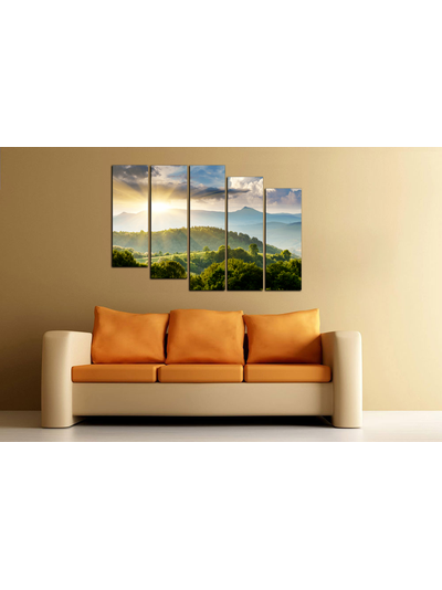 Модульная картина "Животворящие лучи солнца"