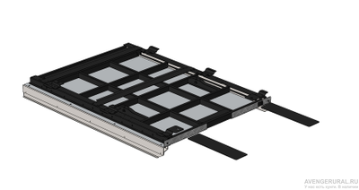 Платформа грузовая выкатная Toyota Tundra (2007-2021), полуторная кабина (Double Cab), АВС-Дизайн