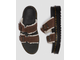 БОСОНОЖКИ DR. MARTENS MYLES SUEDE FUR-LINED BUCKLE SLIDE коричневый