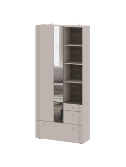 Одетта Вешалка с зеркалом (ВШ1) Дуб Эндгрей/Меланж