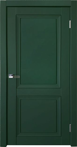 Межкомнатная дверь "Деканто ПДГ 1" вст.чер  barhat green (глухая)