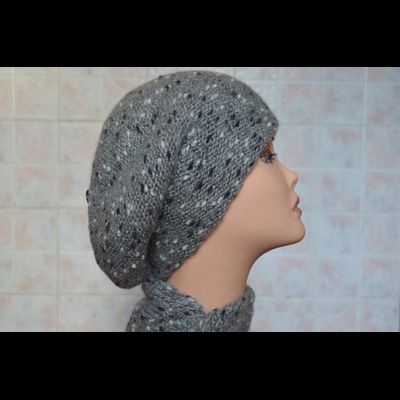 Берет женский меланж Vizio Италия 5520 серый