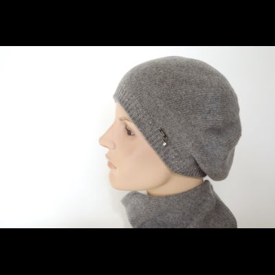 Вязаный шарф из кашемира Vizio Италия 9000 S серый