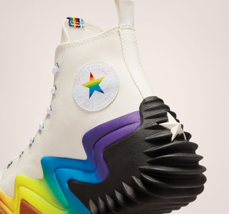 Platform rainbow converse top