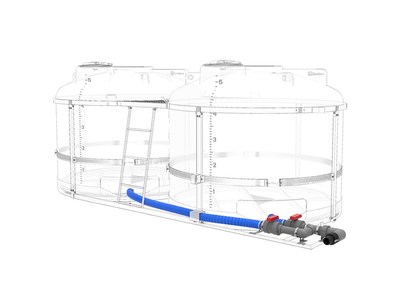 Кассета КАС/ЖКУ 13000 литров полный слив,  3" (Ду76)