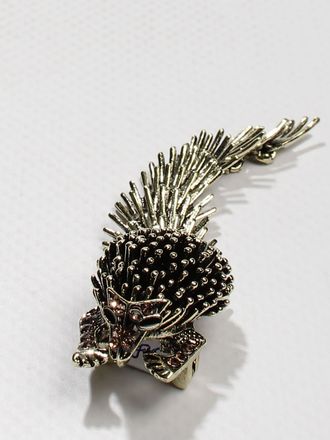 Брошь "Панголин" желтый металл