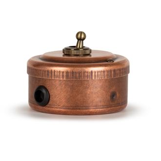 Ретро выключатель металлический старая медь (Vintage-Brass)