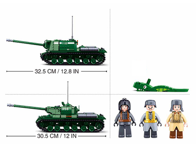 Слубан Военный конструктор Танк 2в1 ИС-2 и ИСУ-152 M38-B0979