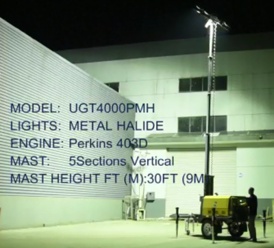 Мачта осветительная Light-Techno LT41000Q (MH 4х1000 9 метров) с двигателем Perkins (модификация 1)