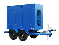 Дизельный генератор ТСС ЭД-10-Т400 в погодозащитном кожухе на прицепе