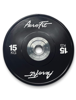 Aerofit AFBD 15кг Бамперные диски для кроссфита, черные