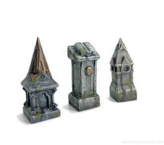 Cemetery plinths (painted)