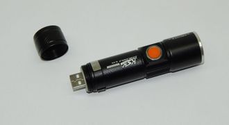 Фонарик BL-616, 3 режима, зарядка от USB