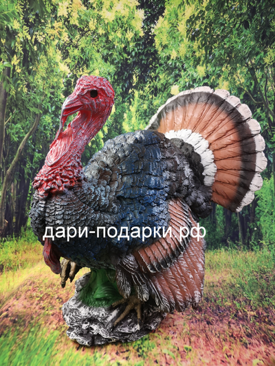 Индюк красавец 49*44 см  4,5 кг  полистоун Россия 4212/012551