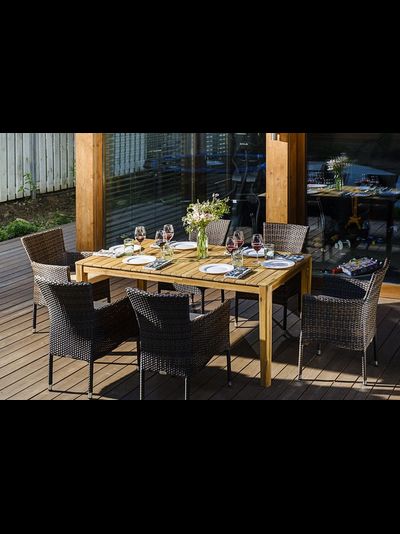 Обеденный комплект Aura 170 см на шесть персон с креслами