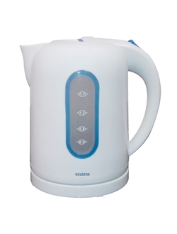 Чайник электрический Gelberk GL-405, 1,7л, 1,5кВт, шкала уровня воды, бел