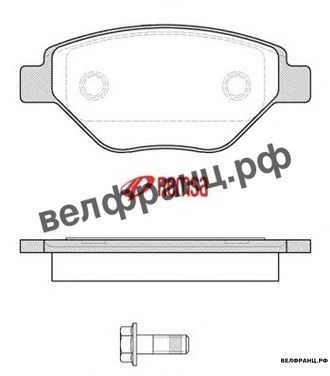 Колодки передние (123х54) Renault MeganeII 1.4i 16V