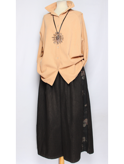 Рубашка "Вельвет реглан" бежевая до р.54