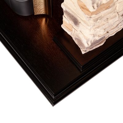 Угловой электрокамин Dublin Rock AO с очагом Eugene