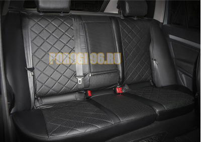 Авточехлы задняя спинка 40/20/40, рисунок Ромб для Nissan X-Trail T32 2015-2018 2018-