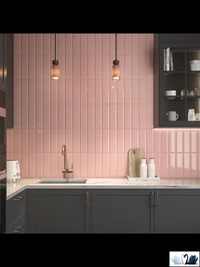 Керамическая плитка Kerama Marazzi Аккорд розовый светлый грань 8.5x28.5 см глянцевый