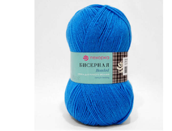 Пряжа Бисерная Пехорка Состав: 100% акрил высокообъёмный. Вес и длина нити:100 г/450 м. цвет Голубой