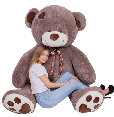 Гигантский плюшевый медведь 260 см кофейный Тони