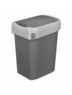 Бак для мусора 25 л. 33*27*45,7 см. с серым ободом