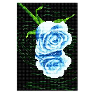 Алмазная мозаика Anya Голубая роза-20х30см.