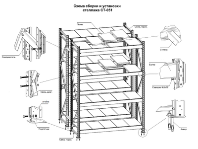 Чертёж сборки стеллаж ст051. Стеллаж ст-051 диком. Стеллаж ст диком ст 031-600.