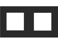 Рамка 2 поста матовая черная Efapel Quadro 45