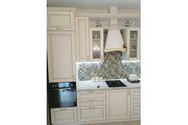 Кухня Кремовая с патиной золото