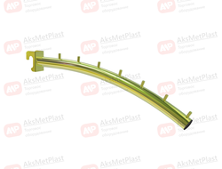 G-M216 Кронштейн дугообразный цвет: золото 7 штырьков на овальную трубу усиленный L=400 мм