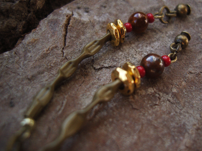 "Музыка дубравы", серьги в стиле лесного бохо