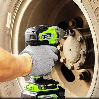Гайковерт ударный аккумуляторный Greenworks GD24IW400, 24V