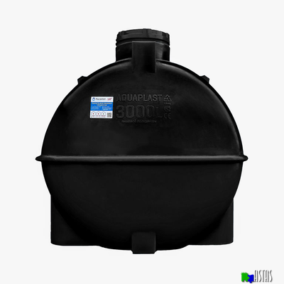 Емкость 3000 литров горизонтальная черная