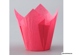 Форма бумажная "Тюльпан" 5 х 8 см Темно-розовый 1 шт