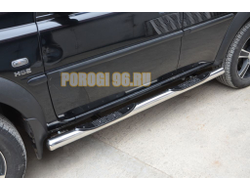 Пороги труба с проступью d76 для Land Rover Freelander (2006-2011)
