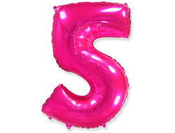 Фольгированная цифра - Малиновая