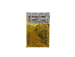 Пакет фольгированный с воздушной подушкой 70х70 золотой (70х70мм+40мм клапан)