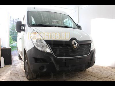 Защита радиатора Renault Master 2014- black верх