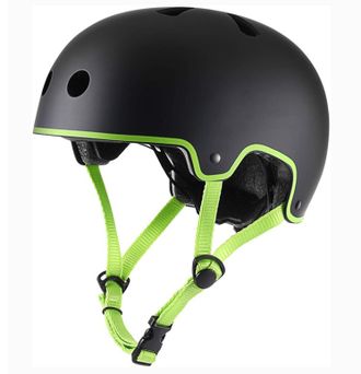 Шлем детский Еcacam EN-001, |S|M|, черно-зеленый