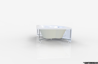 Ванна акриловая угловая 1Marka CASSANDRA 140x140 на раме + панель в комплекте снят с производства