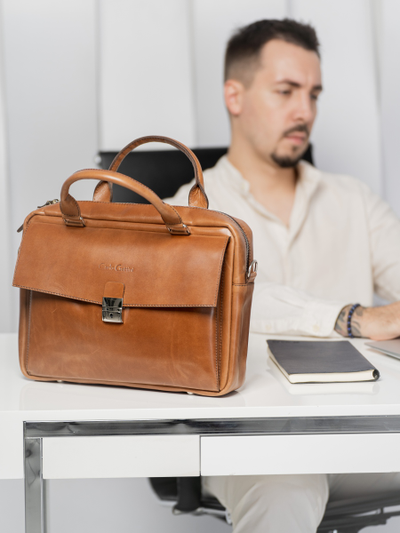 Сумка для ноутбука Terrazzo cognac (арт. 1031-03)