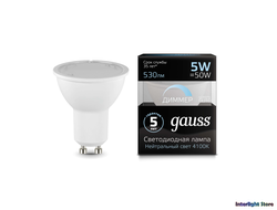 Gauss LED MR16 5w 840 220v Dim GU10